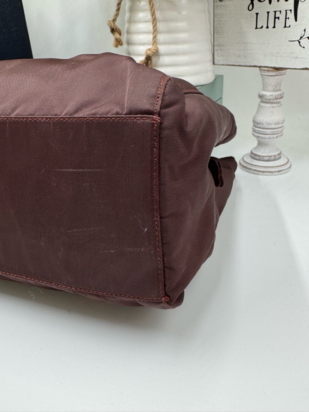 Prada Tessuto Vintage Nylon Tote - Chocolate Brown - Picture 8 of 15